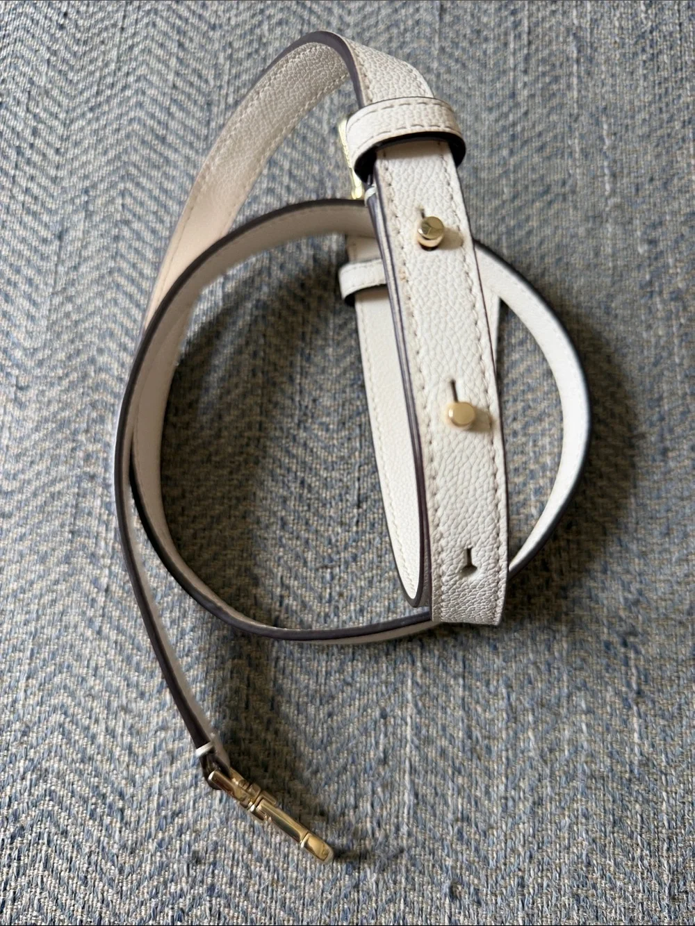Kate Spade White Leather Removable/Adjustable Replacement Strap.